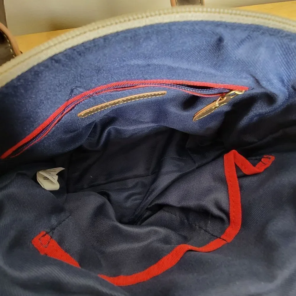 Tommy Hilfiger Small Shopper Handbag Navy Tan